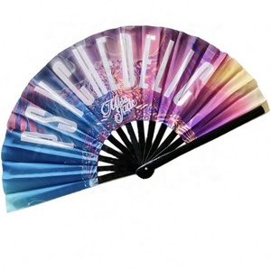 พัดไม้ไผ่แบบพกพาพิมพ์โลโก้ตามสั่งใหม่ของขวัญคริสต์มาส - Product Image 4