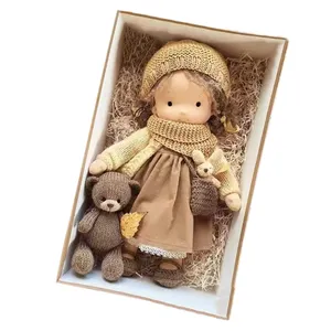 12 इंच भरवां आलीशान चीर गुड़िया हस्तनिर्मित नरम Cuddle खिलौना Toddlers के लिए