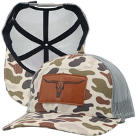 Casquette de baseball à 6 panneaux avec patch en cuir brodé personnalisé, casquettes trucker, casquettes Richardson en maille personnalisées, casquette snapback camouflage 112 pour la chasse