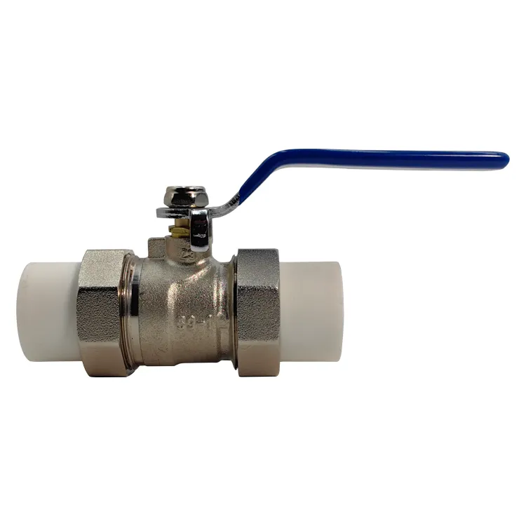 Водопроводный латунный шаровой кран, термоплавкий Сантехнический фитинг для двойного соединения, прямой Соединительный шаровой клапан