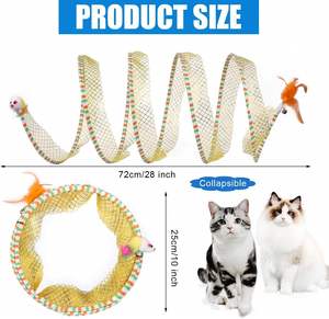 Túnel para Gatos Plegable de Entrega Rápida, Túnel Espiral para Gatos de 10 Pulgadas, Juguete Portátil para Gatos, Juguetes Personalizados para Gatos - Product Image 2