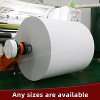 Rouleaux géants de papier couché simple face C1S, autocollants adhésifs imperméables imprimés sur mesure pour appareils électroménagers, fournis directement par l'usine