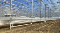 Grote, multi-span landbouwkas met pc-platen/glazen overkapping voor de teelt van groenten, bloemen en fruit