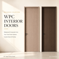 Porte intérieure personnalisée, imperméable, résistante à l'humidité, résistante aux termites, sans peinture, en composite, pour salle de bain