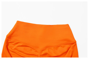 Short de gym OEM taille haute sans couture Fitness Running Gym Wear Crossover Waist Active Running Biker Shorts - Product Image 2