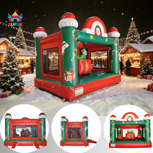Castillo Inflable Comercial SuperCastle de PVC Personalizado, Decoración Navideña, Artículos para Fiestas Infantiles, <span class=keywords><strong>Alquiler</strong></span> para Eventos - Product Image 3