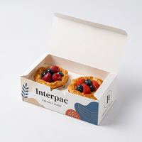 Boîtes à pâtisserie blanches portables réutilisables, emballage de boulangerie personnalisé imprimé pour gâteaux, desserts, croissants, plats à emporter, qualité alimentaire, à fentes