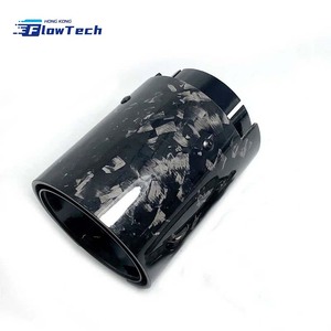 ปลายท่อไอเสียแบบเดี่ยวขนาด 120 มม. สำหรับ BMW ลายคาร์บอนไฟเบอร์แบบซาติน สีทอง/ดำ  วัสดุสแตนเลส สำหรับรถยนต์ - Product Image 3