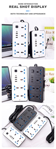Tuya Smart 6Gang Plug Adapter UK to Mid East Countries Electric Power <strong>Lead</strong> Strip Customized Standard <strong>USB</strong> Sockets Table <strong>Extension</strong> - Product Image 6