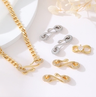Fermoir de queue 14K or Zircon serpent en forme de connecter fermoir 8 en forme de connecter boucle collier Bracelet résultats de bijoux à bricoler soi-même