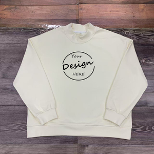 Pull à col roulé surdimensionné pour femmes personnalisé Tops à capuche à manches longues Tenues d'hiver 50 Sweat-shirt en coton 50 en polyester - Product Image 6
