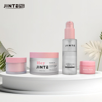 Vide 4oz 8oz PET cosmétiques corps huile pompe cheveux corps brouillard bouteille PETG 8oz pot en plastique transparent givré avec couvercles roses Vente en gros