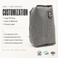 Sac à dos pour ordinateur portable à grande capacité, léger, à fermeture enroulable, avec dos en maille respirante, pour voyages, collège, pour hommes et femmes