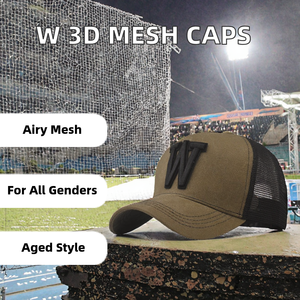 หมวกเบสบอลสตรีทสำหรับกีฬากลางแจ้งชายและหญิง รุ่นใหม่ W ปักลายสามมิติ ผ้าตาข่ายระบายอากาศ ลวดลายตัวอักษร - Product Image 3