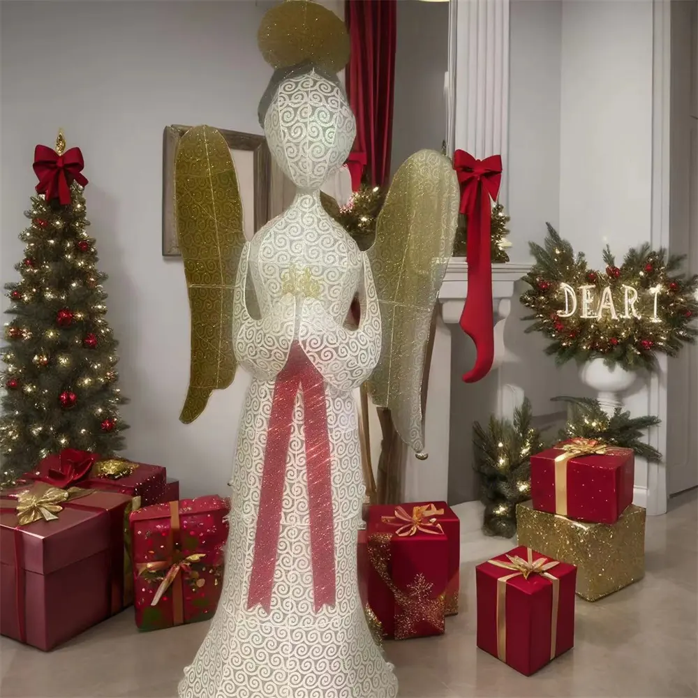Patung Natal Malaikat 60 inci & mainan dekorasi liburan