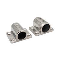 Base de mât de drapeau marine en acier inoxydable 316, 25 mm (1 pouce), fixation sur rail, support de main courante, accessoires de quincaillerie pour yacht et bateau