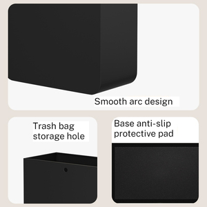 Leasylife - Cubo <span class=keywords><strong>de</strong></span> <span class=keywords><strong>Basura</strong></span> Decorativo Ecológico <span class=keywords><strong>de</strong></span> Metal <span class=keywords><strong>de</strong></span> Doble Color <span class=keywords><strong>de</strong></span> 15 L, Tapa Abierta, Estilo Chino Simple, Venta al por Mayor para el Hogar, Hotel, Casa <span class=keywords><strong>de</strong></span> Huéspedes - Product Image 6