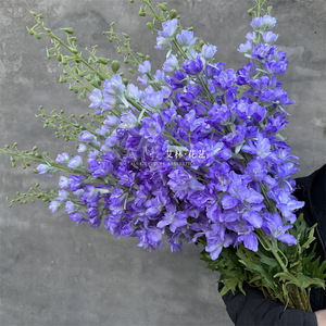 Fleurs de Delphinium Ajacis en soie à longue tige de haute qualité M135, grandes fleurs violettes pour <span class=keywords><strong>la</strong></span> décoration de table de mariage ou de <span class=keywords><strong>la</strong></span> maison - Product Image 2