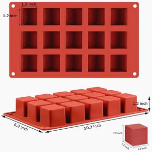 Factory 20 Cavity Square Silicone Body <b>Soap</b> Molds LFGB BPA Free for DIY <b>Soap</b> Making Easy Release Reusable <b>Soap</b> <b>Mould</b> - Product Image 2