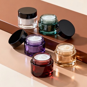 Pots en verre cosmétiques pour crème, beurre corporel, poudre, masque pour les lèvres, gommage, sels de bain – 30g, 50g, 100g – Ambre, Bleu, Rose - Product Image 1