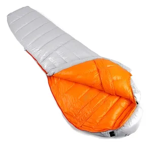 حقيبة النوم المحمولة الأكثر مبيعًا للتخييم مقاومة للماء والطقس البارد لأسفل للسفر في الهواء الطلق