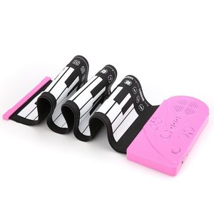 Piano enrollable de 49 teclas, teclado electrónico plegable portátil para niños, alimentado por USB con conector para auriculares - Product Image 1