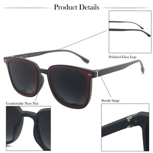 Lunettes d'observation d'éclipse solaire détachables en plastique, verres miroir, monture carrée intégrale, unisexe, noires, en PC, logo personnalisé - Product Image 5
