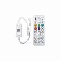 Contrôleur de bande LED RGB avec synchronisation musicale Bluetooth, télécommande sans fil RF 2.4G pour WS2812B WS2811 SK6812 5V 12V 24V avec fonction de gradation