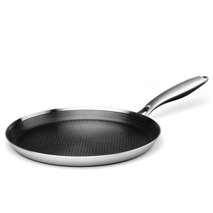 <span class=keywords><strong>Padella</strong></span> Antiaderente a Tre Strati <span class=keywords><strong>in</strong></span> Acciaio Inox a Nido d'Ape per Cucina, Chef, Pasticceria, <span class=keywords><strong>Pizza</strong></span> e Frittura - Product Image 6
