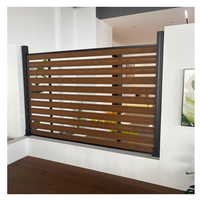 Precios de Cercas de Aluminio para Jardín, Postes de Aluminio, Paneles de Cercas de WPC, Cercas de Aluminio con Privacidad y Listones Horizontales