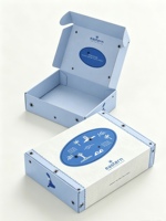 Boîte d'expédition pliable en carton ondulé recyclable, élégante et personnalisée, impression couleur recto-verso, design personnalisable