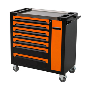 Nhiệm vụ nặng nề sắt hội thảo cán xe đẩy với 7 ngăn kéo & 1 cửa nhà để xe lưu trữ công cụ giỏ hàng 200kg Tải công suất 3-điểm khóa - Product Image 4