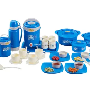 Deluxe 26pcs plastic insulated casserole water jug family set dinnerware