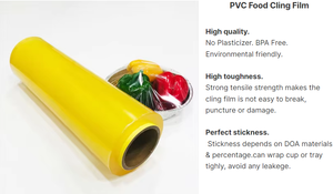 Película de PVC de Grado Alimenticio <span class=keywords><strong>AIUDO</strong></span> a Precio de Fábrica, Envoltura de PVC para Alimentos, Plástico para Envasado de Verduras para Uso Doméstico, Rollo de 10-11 micras para Uso Manual - Product Image 3