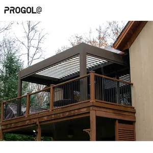 PROGOLA Modern Design Smart Luxury Pergola Aluminium Alloy 6063-T6 Motor Opening Louver Roof Gazebo Outdoor