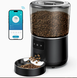 Distributeur automatique intelligent de nourriture pour animaux de compagnie avec contrôle à distance Wi-Fi, distribution quantitative programmée, grande capacité, pour chiens et chats - Product Image 1