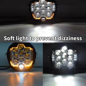 Accesorios de Iluminación para Automóviles Súper Brillantes, Luz de Trabajo LED de 5 Pulgadas, Doble Color Amarillo y Blanco, Focos, <span class=keywords><strong>Barra</strong></span> de Luz LED de 10-60V, Faros Delanteros - Product Image 5