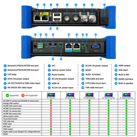Testeur de caméra CCTV Rsrteng IPC-7600COVTADHS Plus, moniteur 7 pouces, testeur de câble de caméra IP 8K, testeur de câble 4K TVI CVI AHD SDI OPM TDR WiFi