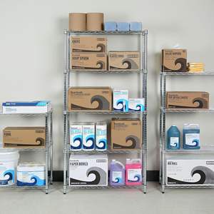 Alera ALE Étagère métallique résidentielle à cinq niveaux 36w X 14d X 72h en métal argenté - Product Image 4