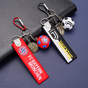 Ensemble de porte-clés mignons avec logo d'équipe de football pour Madrid, Inter Milan, <span class=keywords><strong>Chelsea</strong></span>, Al-Nassr et AC Milan - Breloque de sac en plastique - Product Image 1