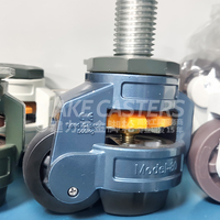 Roulettes industrielles robustes avec plaque supérieure rétractable, réglage par biellette, roulettes pivotantes de nivellement G T D 60 80 100