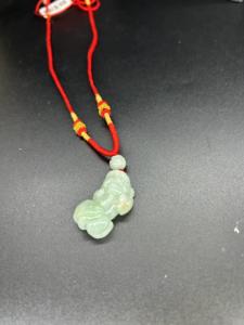 Nuevo producto, venta de collar con colgante de moda de Jade de nivel A Natural de Myanmar para hombres y mujeres, accesorio Qi Xiu de dibujo de dinero - Product Image 5