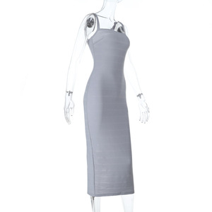 <span class=keywords><strong>Robe</strong></span> <span class=keywords><strong>longue</strong></span> moulante sexy à fines bretelles pour femme, style décontracté d'<span class=keywords><strong>été</strong></span>, élégante, coupe ajustée, Nouveautés 2026 - Product Image 3
