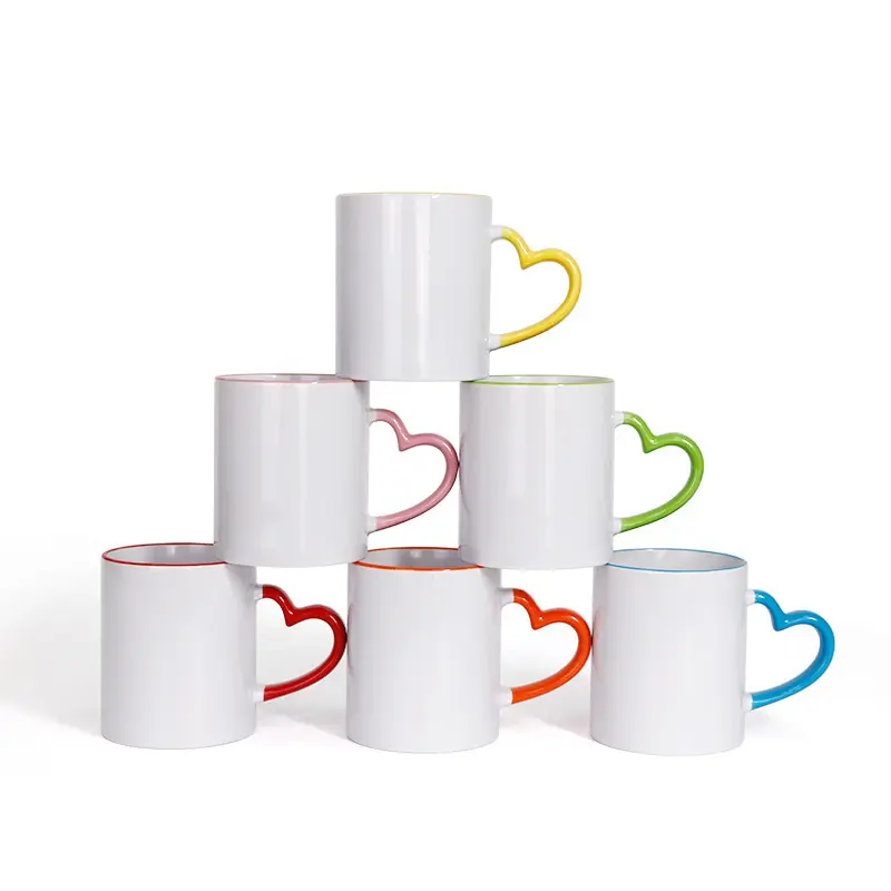 Eclectic HANDGRIP Religious Les Mugs Parois Bisque Unpainted Ceramic Mug 11oz Sublimation Cup