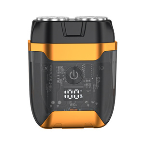 Nueva afeitadora eléctrica transfronteriza, cuerpo transparente, mini afeitadora eléctrica portátil con pantalla digital magnética para hombres. - Product Image 1
