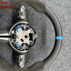 Volant sport amélioré M3M5 F15 F30 en cuir suédé et carbone, compatible avec M4 M2 et autres volants - Product Image 4