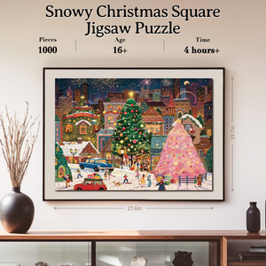 Rompecabezas de Navidad con Diseño de Plaza Nevada, Rompecabezas de Papel para Encontrar Objetos, Juego Familiar para Adultos y Niños, Regalo de Navidad - Product Image 4