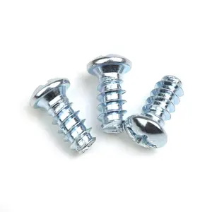 6.3*13mm trắng kẽm mạ CR3 kẽm niken mạ Euro vít chéo lõm ổ đĩa Pozi Pan đầu