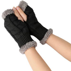 Gants d'hiver mignons <span class=keywords><strong>pour</strong></span> filles Gants d'<span class=keywords><strong>ordinateur</strong></span> sans doigts avec doublure en polaire douce <span class=keywords><strong>pour</strong></span> dames - Product Image 4
