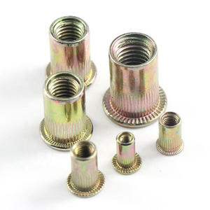 Rivet à sertir M3 M8 en acier inoxydable, petit rivet tubulaire fileté M6 à tête fraisée plate hexagonale moletée - Product Image 1